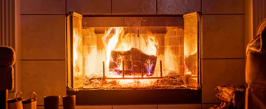 Mendota Hearth Landscape Fireplace Installation in North Las Vegas, Nevada