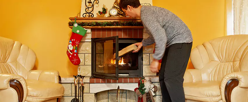 Rusted Metal Fireplace Restoration in North Las Vegas, Nevada